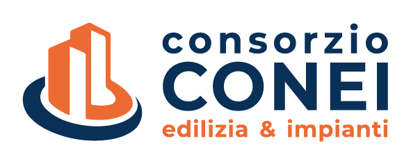 Logo del Consorzio CONEI, specializzato in edilizia e impianti per manutenzioni immobiliari ordinarie e straordinarie a Bologna.