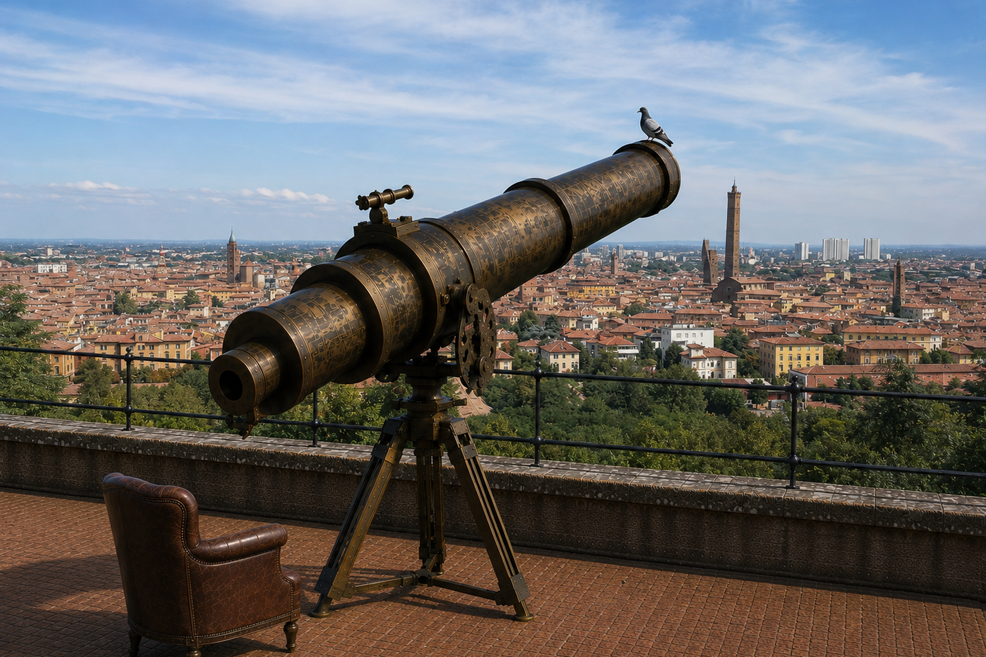 Grande cannocchiale affacciato su Bologna, immagine di copertina del blog immobiliare DESIDERATAdomus